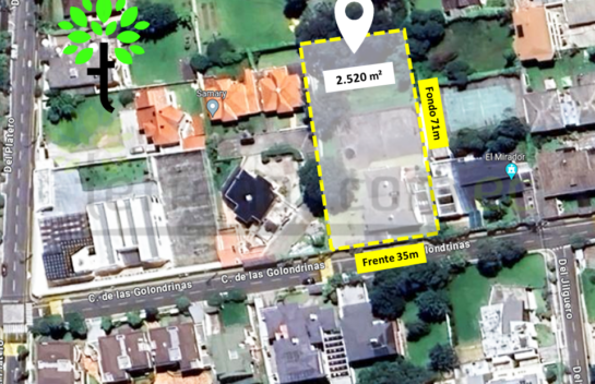 Terreno de venta en Monteserrín 2.520 m² dentro de la Urbanización Campo Alegre