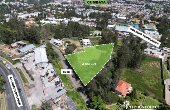 Terreno de venta Bifamiliar en Cumbayá de 4.661 m2 en San Juan Alto