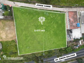 Terreno de venta de 2.077 m2 en la Simón Bolivar sector Monjas