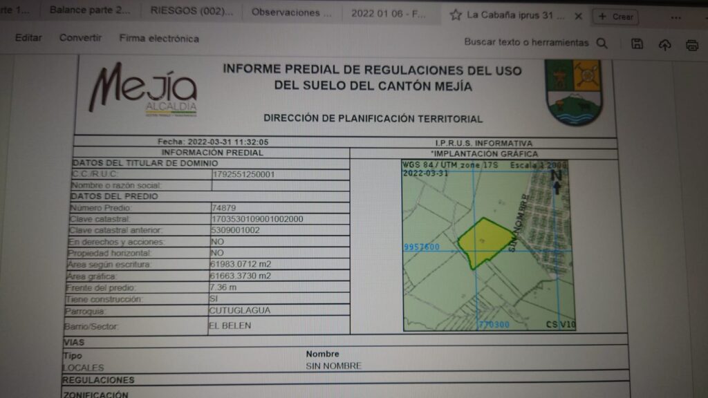 Vista adicional de terreno en venta en Cutuglahua, Mejia, Pichincha