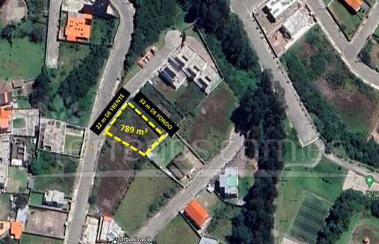 Terreno de venta en Sangolquí de 789m2 Urbanización  Prados del Río, Cashapamba