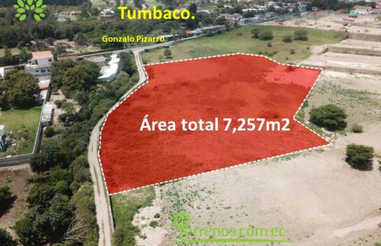 Terreno de venta, 7.257 m2 Tumbaco, Gonzalo Pizarro.