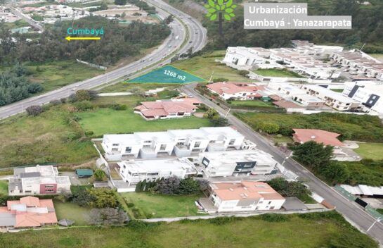 Terreno de venta en Cumbaya Yanazarapata 1.268 m2 proyecto inmobiliario en Urbanización Hermosa Vista
