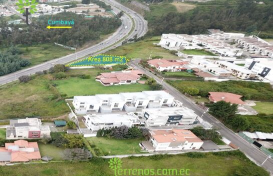 Terreno de Venta Cumbayá Yanazarapata 808m2 para proyecto inmobiliario en Urbanización