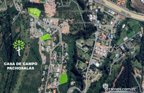 Terrenos bifamiliares de 2.500m en exclusiva urbanización Casa de Campo en Pacho salas Tumbaco