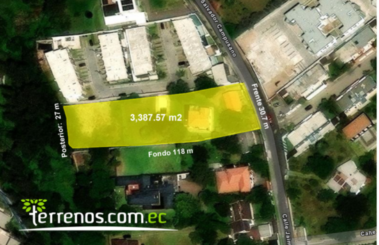 Terreno independiente en venta en Tumbaco 3,387 m2 , Sector Pachosalas