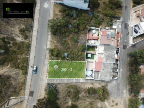 Terreno de venta en Pusuqui de 290 m2 con vista sector Escuela de Policía Pomasqui