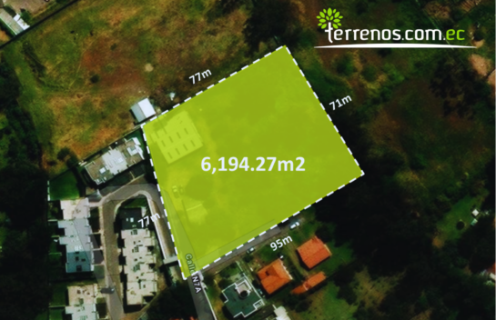 Terreno Independiente de venta en Tumbaco 6,194.27m2, sector Tola Grande