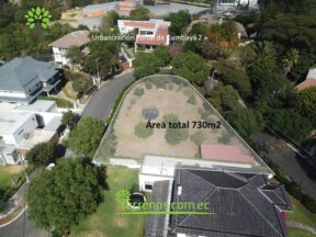 Venta de terreno 730 m2 urbanización de lujo en Cumbayá.