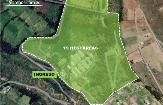 Terreno de venta de 19 hectáreas en Otón sector Tabacundo