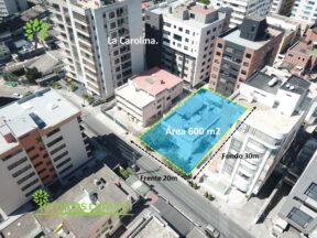 Terreno de venta 600 m2 sector La Carolina, 8 pisos.