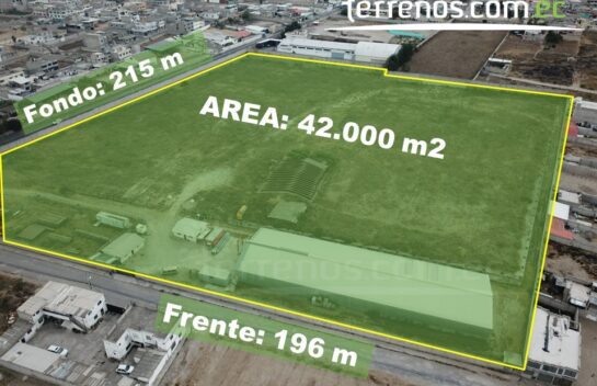 Terreno de venta en Calderón, esquinero 42.000 m2 sector Zavala