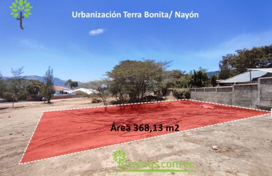 Venta de terreno 368 m2, Nayón, urbanización Terra Bonita.