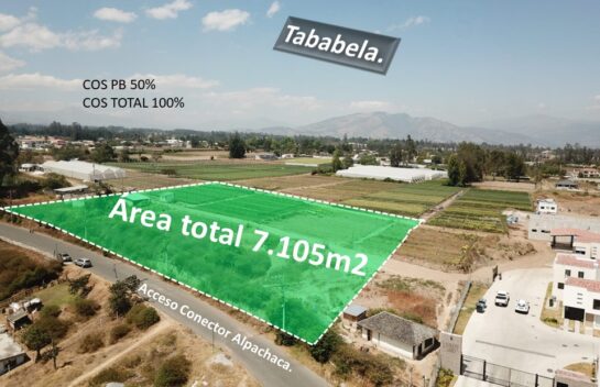 Terreno de venta en Tababela 7.105 m2, ideal para proyecto inmobiliario.