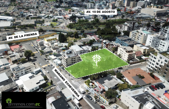 Terreno de venta de 2.227 m2 sector Quito Tenis