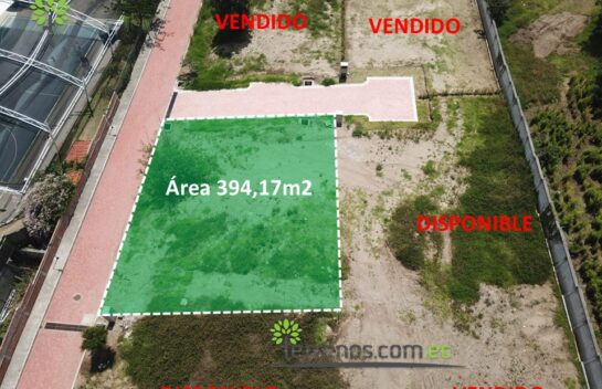 Venta de terreno 394 m2, Nayón, urbanización Terra Bonita, Lote No8