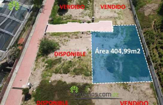 Venta de terreno 404 m2, Nayón, urbanización Terra Bonita, Lote No7