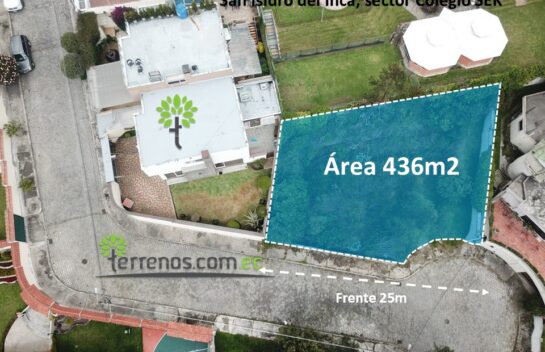 Terreno de Venta 436m2 en Urbanización Privada para Proyecto Inmobiliario sector Embajada Americana Colegio Sek