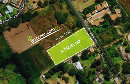 Terreno de venta de 4.792,81 m2, Vía los Arrayanes-Puembo