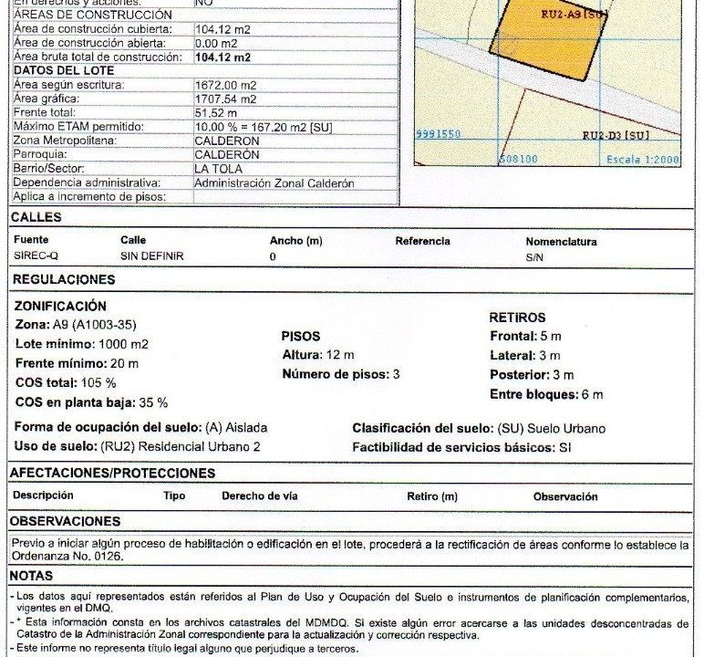Irm 8.321 m2 Calderon 1