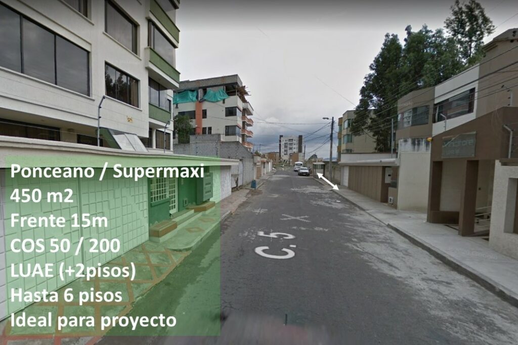 Vista adicional de terreno en venta en Ponceano, Quito, Pichincha