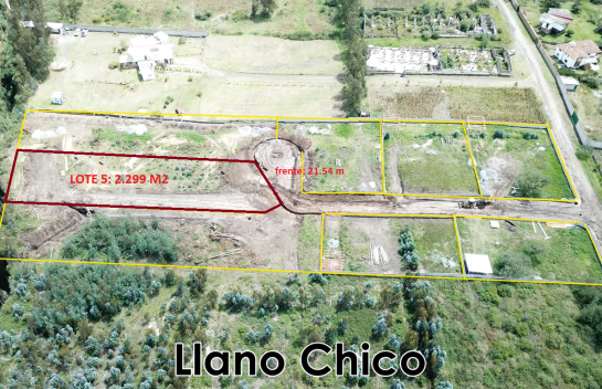 Terreno de Venta en Llano Chico 2.299 m2 urbanización privada  Bosques y Prados