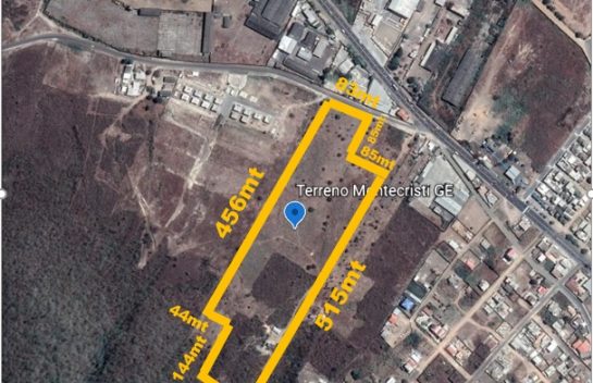 Terreno en venta Montecristi 70.000 m2 a 30mts de la via Montecristi a Manta E-30