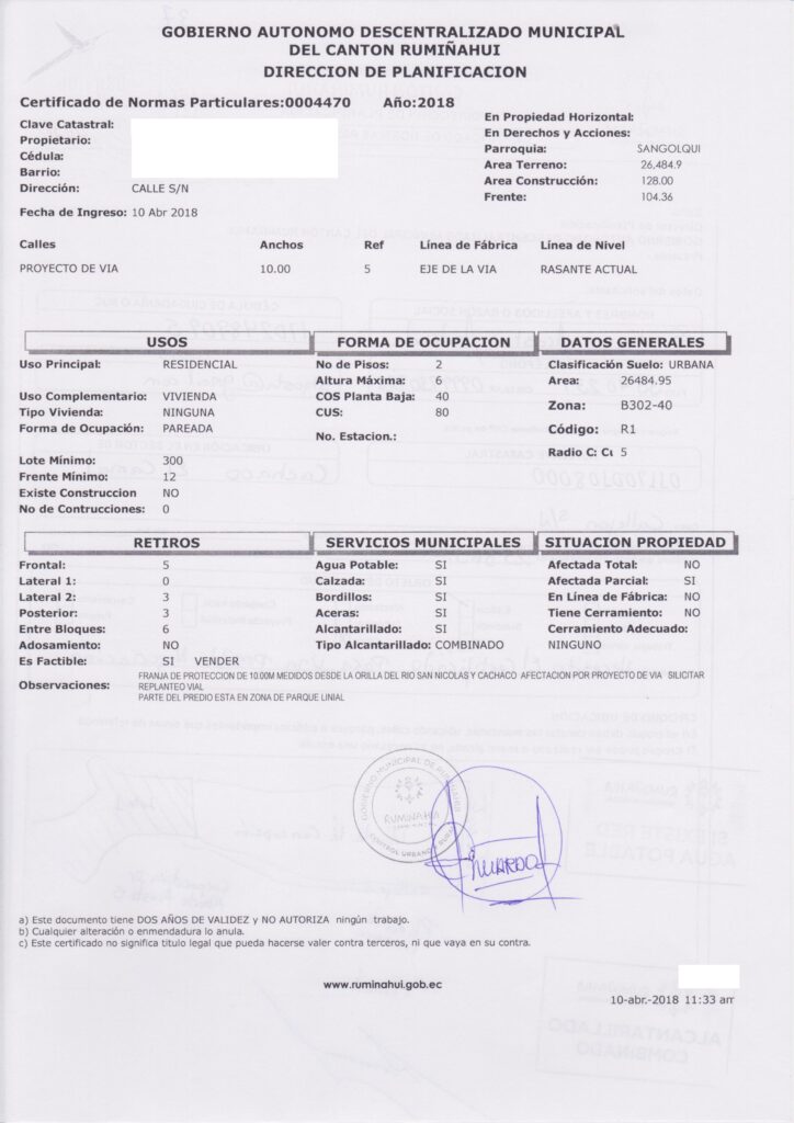 Vista adicional de terreno en venta en San Rafael (Valle de Los Chillos), Rumiñahui, Pichincha
