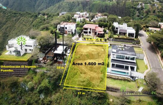 Terreno de venta en Puembo 1.600 m2, Urbanización El Ingenio.