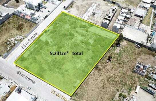 Venta de terreno 5.231m² sector Llano Grande para proyecto Inmobiliario