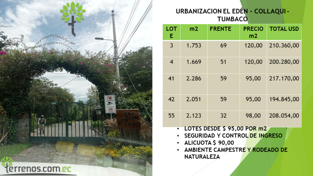 Vista adicional de terreno en venta en Collaqui, Quito, Pichincha