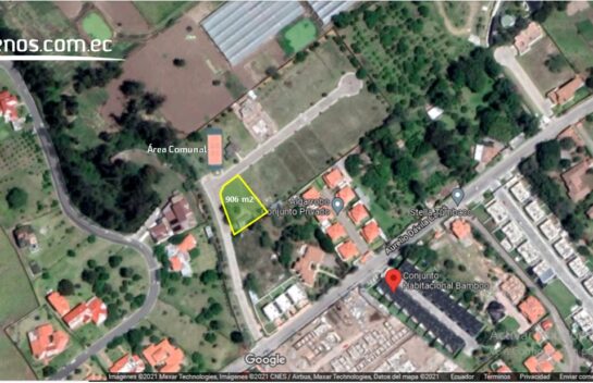 Terreno de venta en Tumbaco 906 m2 urbanización Jardines de Algasú