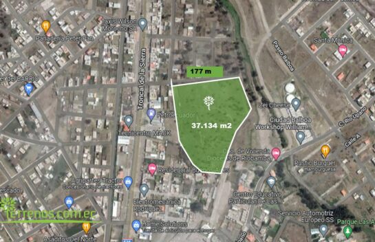 Terreno de venta en Riobamba 37.134 m2 sector Lican Panamericana