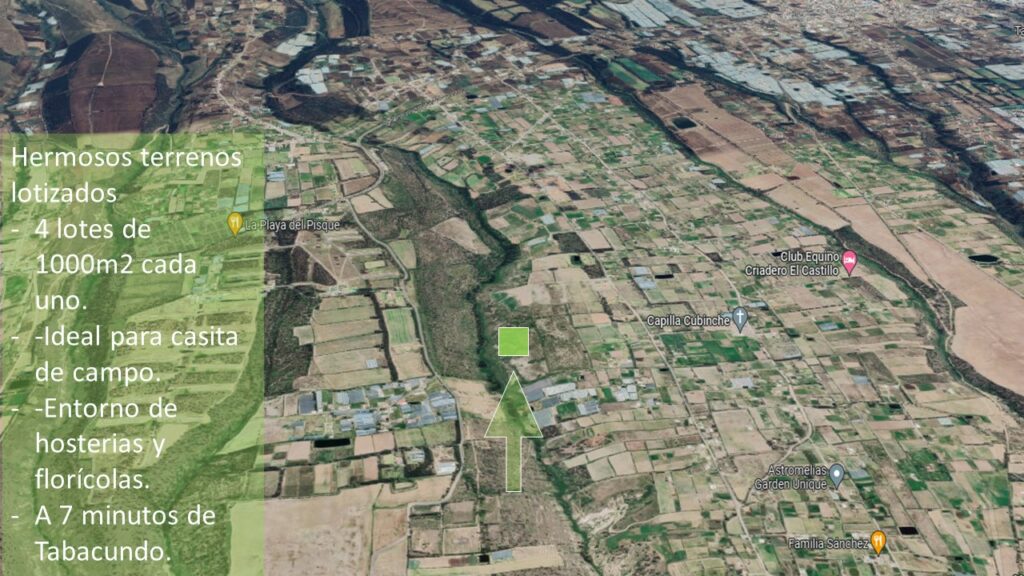 Vista adicional de terreno en venta en Tabacundo, Pedro Moncayo, Pichincha