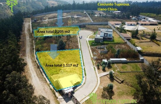 Terreno de Venta en Llano Chico 1.000 m2 urbanización privada Conjunto Tupirosa.