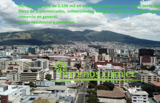 Terreno de venta en La Floresta 1.136 m2, ubicada en calle Madrid – Quito.