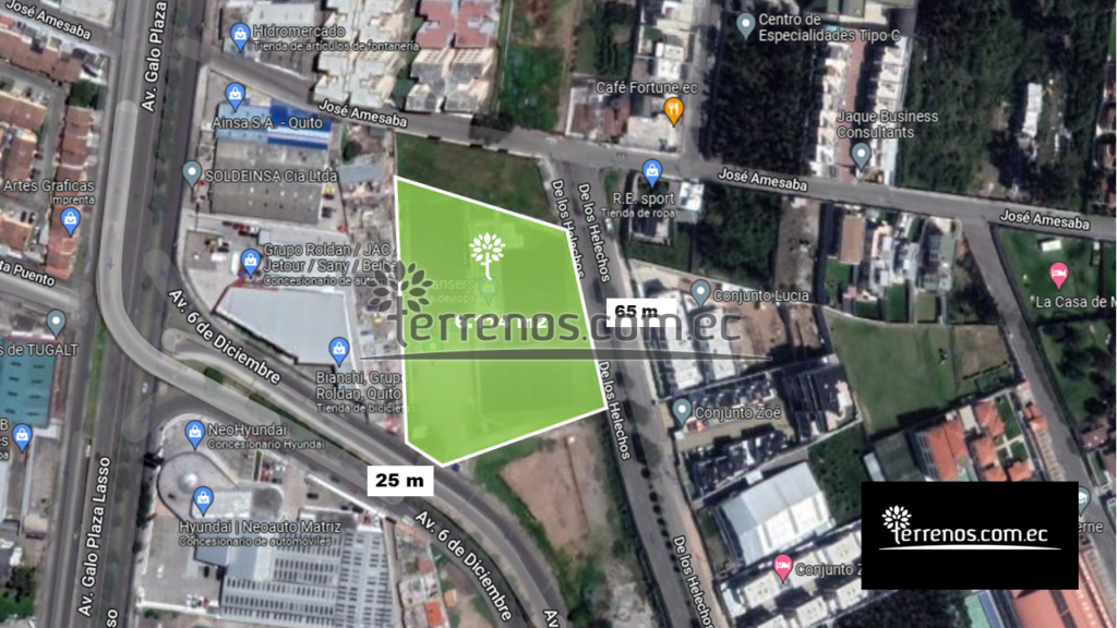 Vista adicional de terreno en venta en La Rumiñahui, Quito, Pichincha