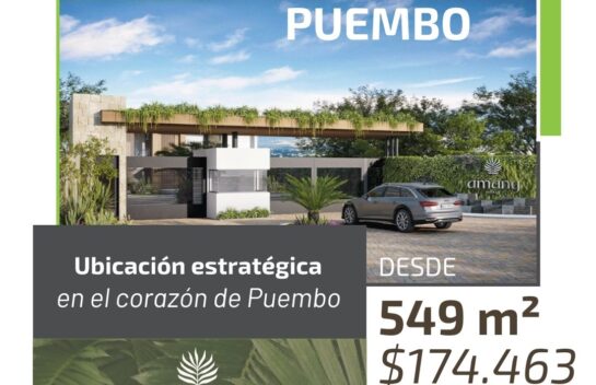 Terreno de venta en Puembo desde 549 m2 urbanizacion AMANY, PUEMBO