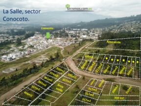 Terrenos de venta desde 300m2 hasta 450m2 La Salle, Conocoto