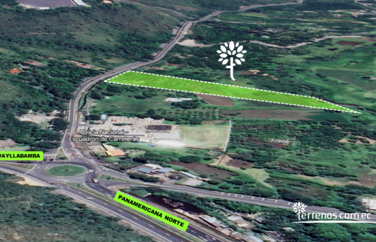 Terreno de venta en Guayllabamba 12.170 m2 sobre la Panamericana Norte