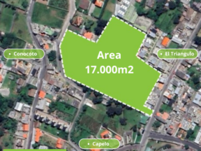 Terreno de venta en Conocoto de 17.000m2 sector Parque la Moya para proyecto inmobiliario