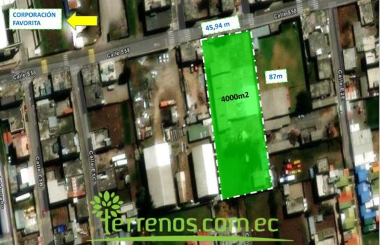 Terreno con galpón de venta en Guamaní 4000m2, cerca del supermercado Gran Aki,  Av. Pedro Vicente Maldonado